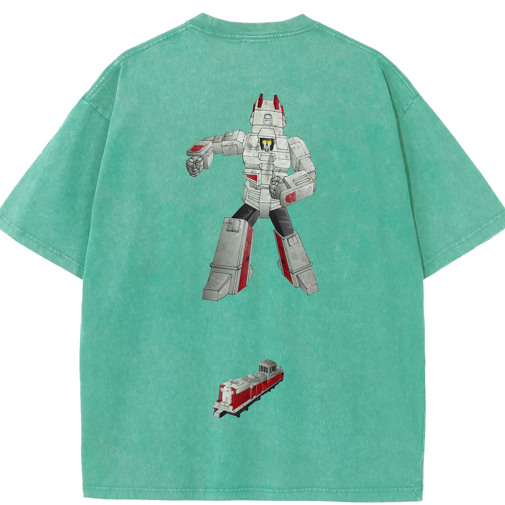 （画像用）  綿100% ヴィンテージ風 半袖Tシャツ（背面プリント）